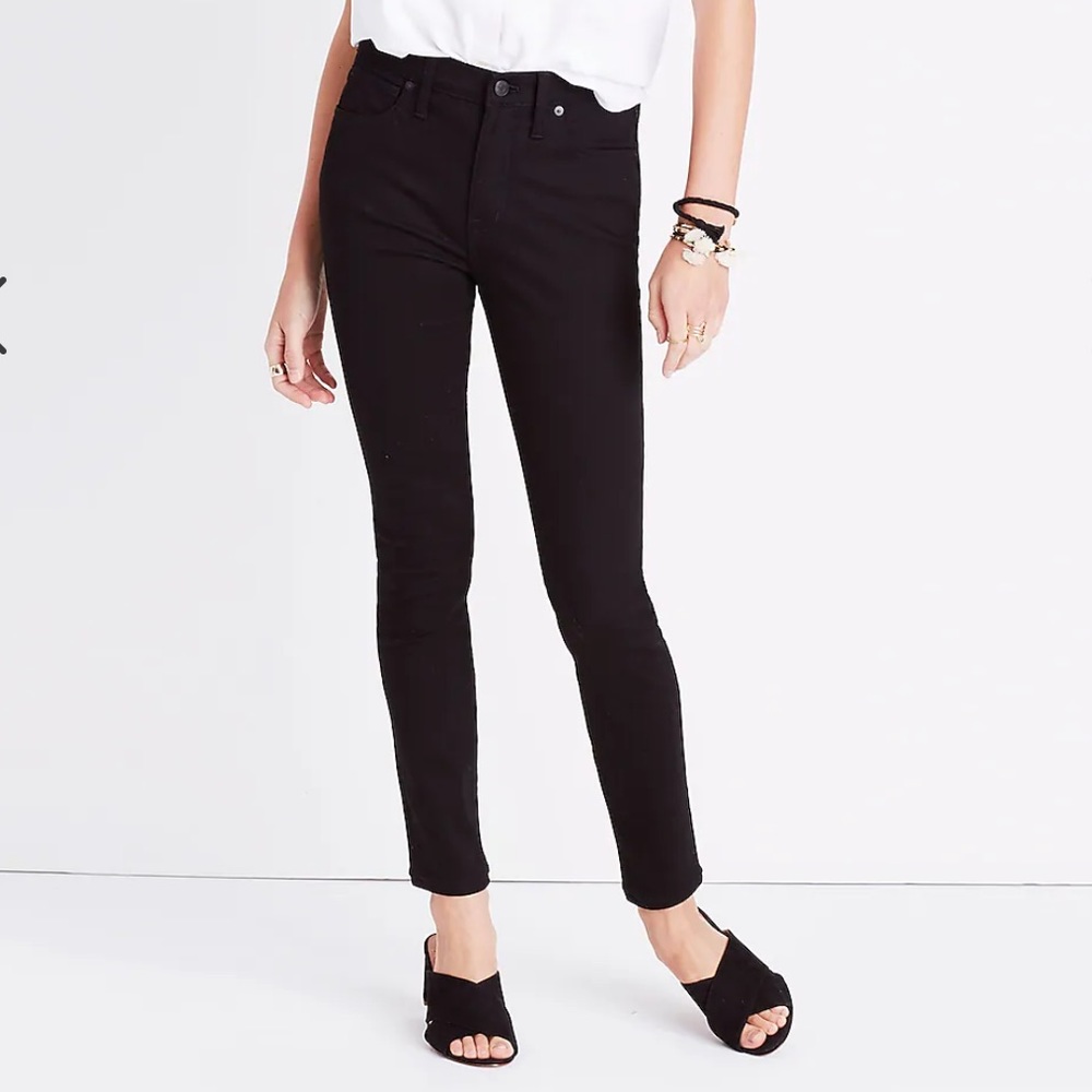 Madewell 9" Mid-Rise Skinny Jeans black size 30 DISCONTINUED pants slim leg